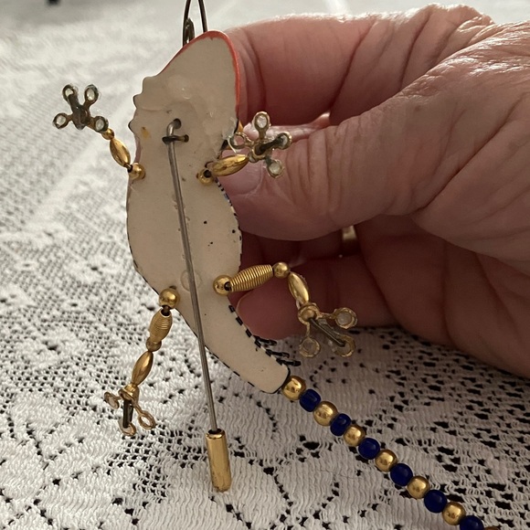 Colorful Beaded Lizard Brooch - Picture 2 of 4